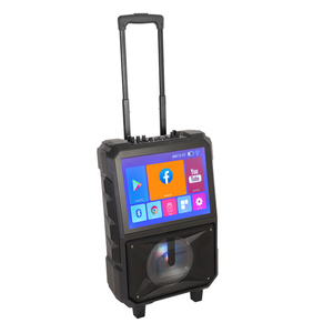Biểu Tượng Tùy Chỉnh 8 ''Woofer Không Dây Máy Karaoke Laser Đảng Đa Chức Năng Di Động Xe Đẩy Video Loa Với Màn Hình LCD Màn Hình Cảm Ứng - Product Image 1
