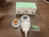 Caméra réseau HD économique 2.4G motorisée panoramique/inclinaison, moniteur de surveillance pour bébé, usage domestique, vision nocturne, caméra ampoule WiFi E27 CMOS avec carte mémoire