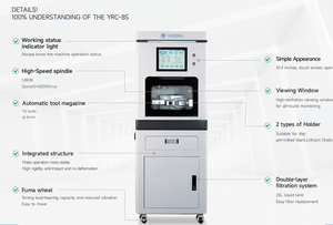 Yucera YRC-8S Máquina de Fresado Húmedo para Materiales Compuestos y Disilicatos de Litio para Laboratorio - Product Image 4