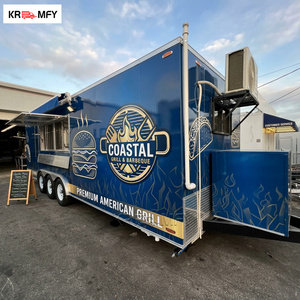 Commercial Catering Aluminum Pizza Hot Dog BBQ Mobile Fast Food Truck Trailer with Full Kitchen - Product Image 1