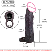 ORALSX XL Realistischer Vibrierender Penis-Sleeve G-Punkt-Stimulator Hohler Dildo Großhandel Ejakulationsverzögerung Erwachsenen-Sexspielzeug für Männer