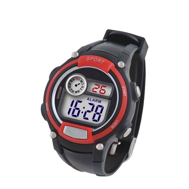 Hot Selling CE Rohs Standard Multi-function Kids 5ATM Waterproof  Digital Wrist Sport Watch with Light