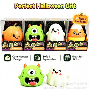 Vente en gros de Monster Squeeze Ghost Pumpkin Squishy - Jouet anti-stress en vrac avec boîte de présentation pour Halloween et Noël - Product Image 5