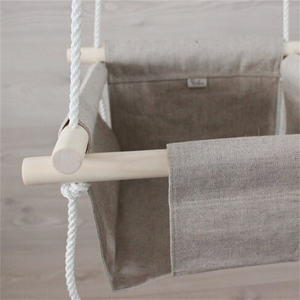 Columpio de <span class=keywords><strong>Madera</strong></span> Sensorial para Bebés, <span class=keywords><strong>Hamaca</strong></span> con Cinturón de Seguridad, Color Personalizado, Unisex para Bebés y Niños - Product Image 3