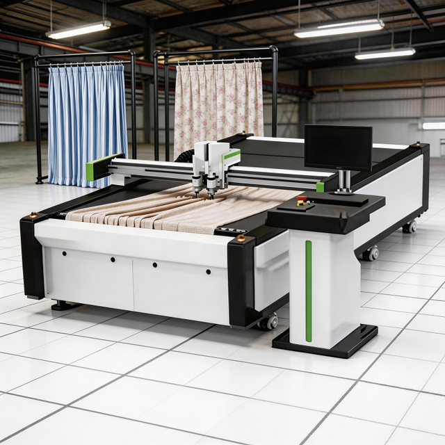 CNC Curtain Cutting Fabric Machine for Roller Blind Shade Zebra Blind Blackout Curtain Cotton Silk Oxford Canvas PVC Fabric