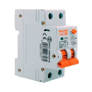 MeanWell AC tipo C curva 6000A 300mA interruttore 1P + N 2M doppia leva 300mA differenziale C16A 230V IP20
