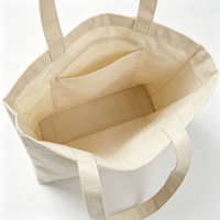 Sac fourre-tout écologique recyclable, imprimé avec un motif de dessin animé personnalisé, pliable, fermeture à glissière, taille moyenne, sacs de shopping en toile