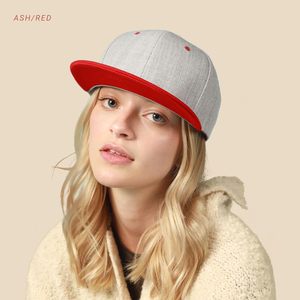 <b>Flat</b> Bill Snapback Hat 100% Cotton Adjustable Brim Unisex Plain Color Baseball <b>Cap</b> - Product Image 5