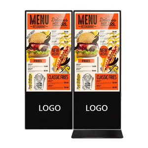 Écran publicitaire numérique <span class=keywords><strong>double</strong></span> face de 65 pouces avec <span class=keywords><strong>support</strong></span> de sol tactile, anti-reflet, compatible SDK pour la publicité en magasin - Product Image 1