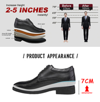 Chaussures habillées Alibaba Wholesale TAIJIHUO pour hommes en cuir véritable avec semelle en caoutchouc, respirantes, rehaussantes de 7 cm, été/hiver