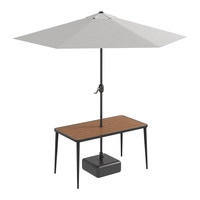 Ensemble de table et de chaises de salle à manger d'extérieur moderne avec structure en métal pour patios, cours, balcons, jardins