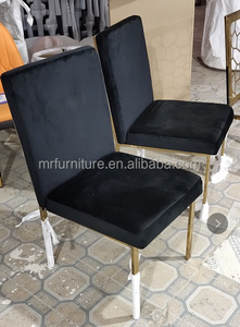 Chaise de salle à manger en acier inoxydable doré de loisirs <span class=keywords><strong>2023</strong></span>, dossier en nid d'abeille, chaise de restaurant en velours pour la maison, l'hôtel, le mariage - Product Image 6