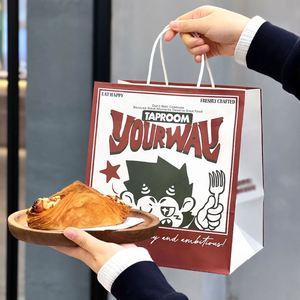 Bolsas de Papel Kraft Biodegradables y Reciclables Personalizables con Asa para Comida Rápida, Bares y Restaurantes - Product Image 5