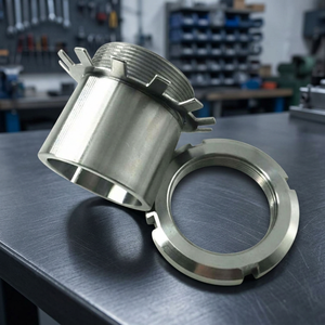 Carbon Steel Split Back Bushing Threaded Mount Round Bore Automotive Adapter Sleeve Self-Lubricating 50mm Length - Product Image 2