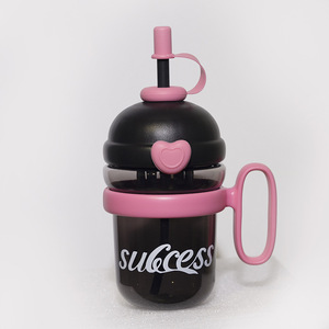 Sang trọng bán buôn dễ thương phong cách BPA-free nhựa drinkware công suất lớn chai nước rơm bụng cup & gourde Enfant uống Mug - Product Image 5