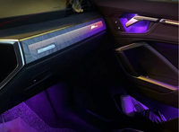 Convient aux Audi A6/A4/A3/A5/Q5/Q3/Q2/Audi C7/C8/B8/B9, éclairage d'ambiance, 64 couleurs irisées, éclairage d'ambiance intérieur de la voiture
