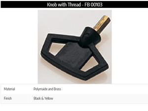 Knob With Thread <strong>Designed</strong> For Easy And Secure Installation In Industrial Equipment Electrical Panels <strong>Machinery</strong> <strong>Enclosures</strong> - Product Image 2
