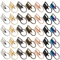 Pince d'installation pour boucle tête de cheval DIY, connecteur de porte-clés 25 mm, clip d'extrémité de ruban triangulaire en fer coloré, pince à corde