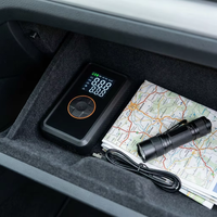 Pompe à air électrique portable 120W pour voiture, gonfleur de pneus 5V DC avec moniteur de pression, en ABS et métal, pour gonflage de pneus de voitures, boîtier sans fil