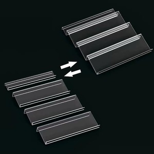 Acrylic Tiered Spice Rack <b>Drawer</b> Organizer Transparent Black Standing Type Foldable Punch Free Condiment Storage Shelf - Product Image 4