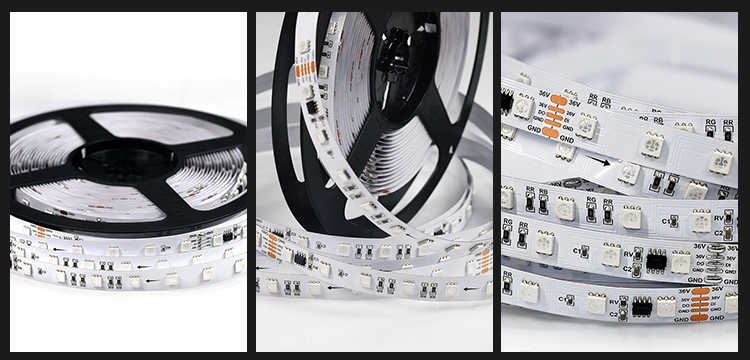 WS2811digital pixel led strip 54leds/m DC36v super length 30m per roll constant current smart led strip rgb