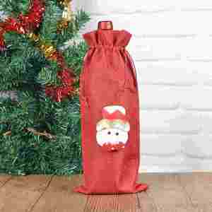 Vente en gros de housses de bouteilles de vin personnalisées pour le Nouvel An et Noël, décorations pour fêtes à domicile, fournies par Decoration Supplies - Product Image 3