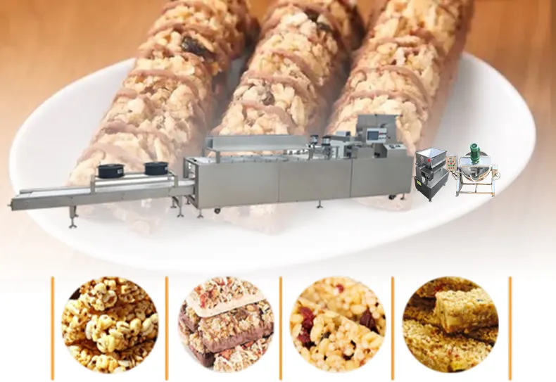 Automatische Muesli Havermout Chocolade Graan Chocolade Granola Muesli Knapperige Bar Snack Voedsel Productielijn Met De Fabrieksprijs