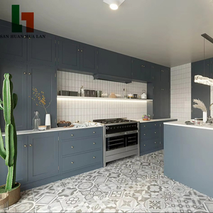 Elegante Juego de Muebles de Cocina de Madera con Horno Empotrado, Estante de Almacenamiento Abierto, Diseño Elegante para Cocina - Product Image 1