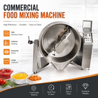 Marmite de cuisson à double enveloppe vapeur de qualité alimentaire avec agitation automatique pour sauces chili et purées de tomates