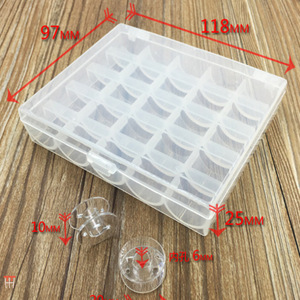Transparent Plastic Bobbin Case <b>Set</b> 25 Colorful Plastic Bobbins For Machine <b>Sewing</b> Portable <b>Sewing</b> Accessories - Product Image 3