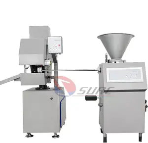 Industrial Full Automatic Vacuum Sausage Stuffer with Sausage Filling Hopper for Making Smoked Sausage