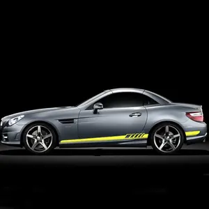 奔驰SLK R170 R171 R172 SLK55 AMG SLK200 250配件2 pcs车门侧条纹裙贴纸乙烯基贴花 - Product Image 1