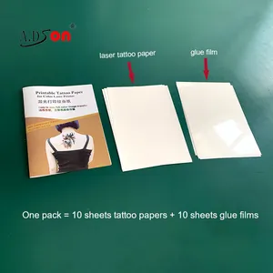 Kertas tato sementara yang dapat dicetak sempurna Laserjet dan lembar Transfer Printer Inkjet untuk stiker Slide air kustom untuk kulit