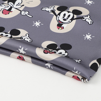 U See vente en gros, tissu personnalisé 100 Polyester froissé Satin imprimé pour vêtement