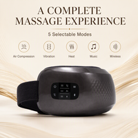 Masseur oculaire intelligent en gros avec musique Bluetooth et thérapie chauffante pour un meilleur sommeil, lunettes pliables sans fil pour le soin des yeux et appareil de massage