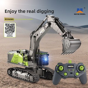 Excavatrice radiocommandée en alliage 1:14, 2,4 GHz, 28 canaux, rotation illimitée, jouet véhicule de construction RC <span class=keywords><strong>Huina</strong></span> <span class=keywords><strong>1593</strong></span> - Product Image 3