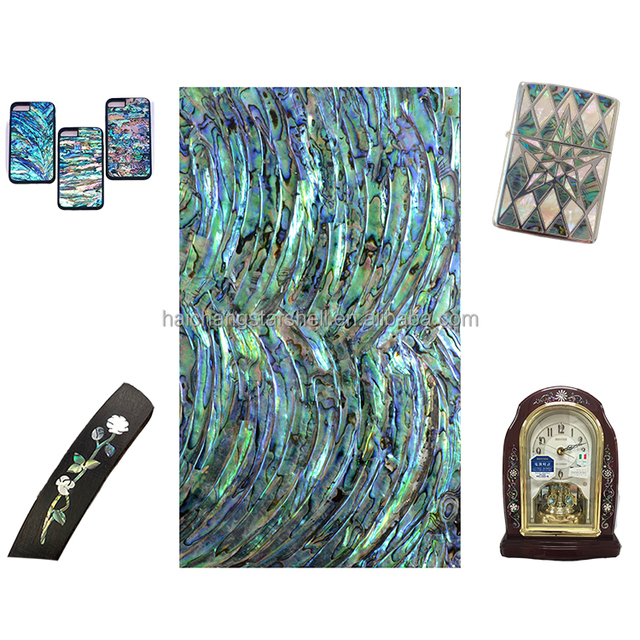 DB014 Beautiful Shining Paua Seashell Laminates Sheets Abalone Shell Sheets