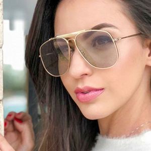 Nouvelles Lunettes de Soleil Surdimensionnées pour Femme et Homme, Couleurs Bonbon, Logo Personnalisé, Protection UV400, Monture Métallique, Collection 2021 - Product Image 3