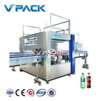 Machine d'étiquetage à colle thermofusible pour bouteilles rondes en plastique PET / Étiqueteuse rotative linéaire entièrement automatique à alimentation par rouleau pour bouteilles d'eau