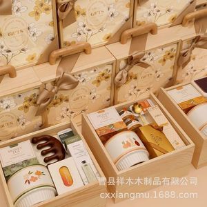 Caja de regalo rectangular de madera de pino hecha a mano de 1 cm de grosor para embalaje de bodas, días festivos, manualidades y almacenamiento de regalos. - Product Image 4