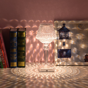 Đèn Bàn PHA LÊ Ý Đèn LED Chiếu Bầu Không Khí Có Thể Sạc Lại Bằng Acrylic Đèn Ngủ Đầu Giường Phòng Ngủ Để Bàn Cầu Vồng Cho Bé Gái - Product Image 2
