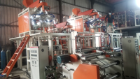 SJ55-FM700 Double Rembobinage et Cutter PP Film Extrudeuse Machine De Soufflage