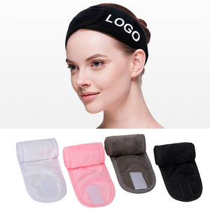 Vente en gros d'usine OEM, bandeaux de soin de la peau et de maquillage personnalisés, de haute qualité, en microfibre longue, bandeaux de spa, de yoga, doux, tendance, extensibles - Product Image 1