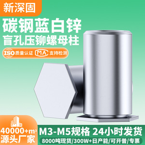 Écrou à sertir pour trou aveugle BSO, filetage métrique M3 M4, insert hexagonal en acier au carbone pour l'industrie de la construction - Product Image 3