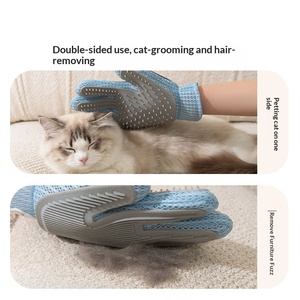 <span class=keywords><strong>Gants</strong></span> <span class=keywords><strong>de</strong></span> toilettage pour animaux <span class=keywords><strong>de</strong></span> compagnie en silicone sans poudre, protecteurs - Product Image 3