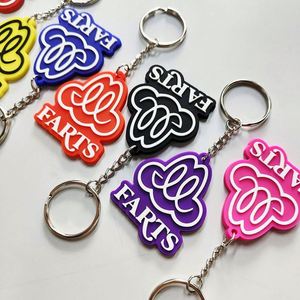 OEM Custom Logo Embossed 2D 3D UV Printed Rubber Soft PVC <b>Keychain</b> Personalized Promotional Keyring - Product Image 6