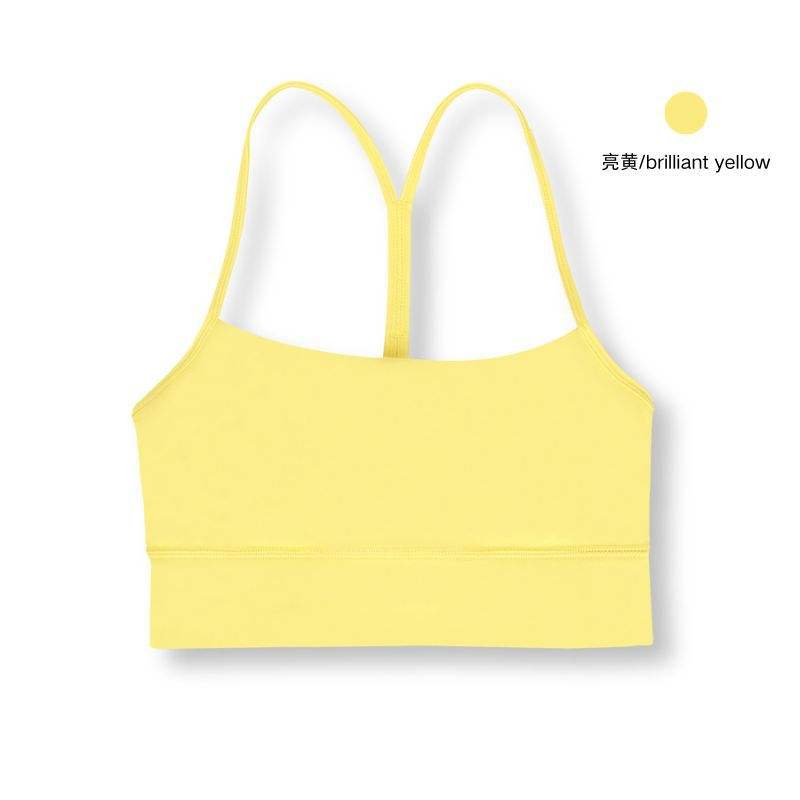 Bright yellow y-shaped vest