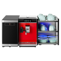 Machine à café automatique compacte et légère pour la maison avec mousseur à lait puissant, fonctionnement facile à un bouton pour un usage domestique
