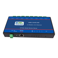 Serveur Série Alimenté par PoE |   Convertisseur RS485 vers Ethernet 8 ports |   Passerelle Modbus TCP/RTU |   DC 9-36V |   Montage sur rail DIN