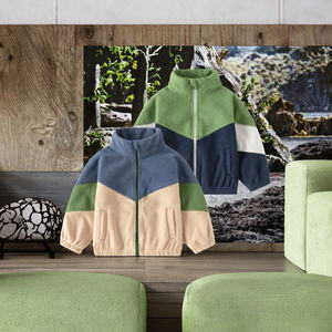 Áo khoác nỉ mùa thu cho bé trai, trẻ sơ sinh, khóa kéo dài, thoáng khí, chống gió, cổ chữ V, kiểu dáng thường ngày, nhiều màu sắc - Product Image 3